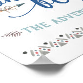 Boho Oh Boy Tribal Baby shower Sign. Poster (Hoek)