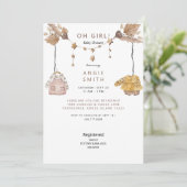 Boho Oh Girl Kleding Baby shower III Kaart (Staand voorkant)