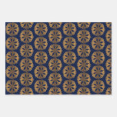 Boho Old Fashioned Kerstmis Mandala Snowflake Inpakpapier Vel (Voorkant)