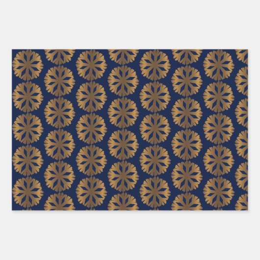 Boho Old Fashioned Kerstmis Mandala Snowflake Inpakpapier Vel (Voorkant)