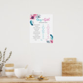 Boho Old Wives Tale Gender Reopenbaart het bord Poster (Keuken)