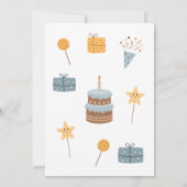 Boho olifant 6e verjaardag kaart (Achterkant)