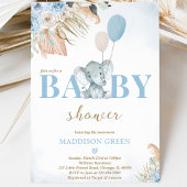 Boho Olifant Baby Shower Kaart