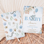 Boho Olifant Baby Shower Kaart