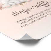 Boho Olifant Baby shower Luier Raffle Teken Poster (Hoek)