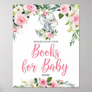 Boho-olifant bloedige boeken voor baby poster