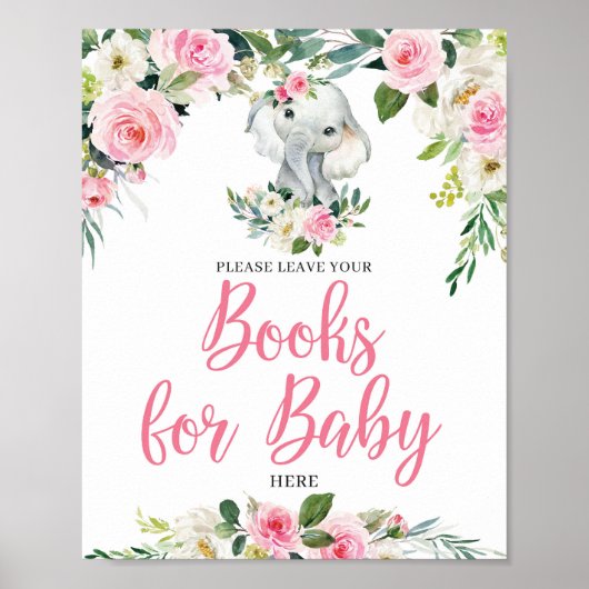 Boho-olifant bloedige boeken voor baby poster (Voorkant)