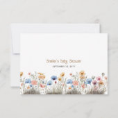Boho Olifant Cowboy Wildflower Baby shower Bedankkaart (Achterkant)