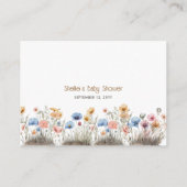 Boho Olifant Cowboy Wildflower Luier Raffle Informatiekaartje (Achterkant)