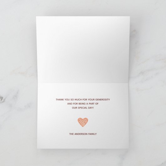 Boho olifant dank u bedankkaart (Binnen)