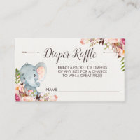 Boho-olifant diaper-ticket bijvoegen