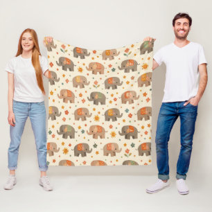Boho Olifant Fleece Deken