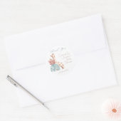 Boho Olifant Giraffe Speelgoed Dank u Baby shower Ronde Sticker (Envelop)