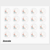 Boho Olifant Giraffe Speelgoed Dank u Baby shower Ronde Sticker (Vel)