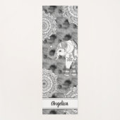 Boho Olifant Mandala Yoga Mat (Voorkant)