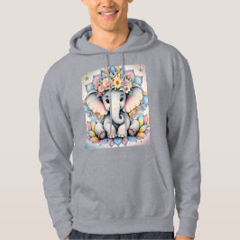 Boho olifant 🌼🐘 | Vrede en bloemblaadjes Hoodie