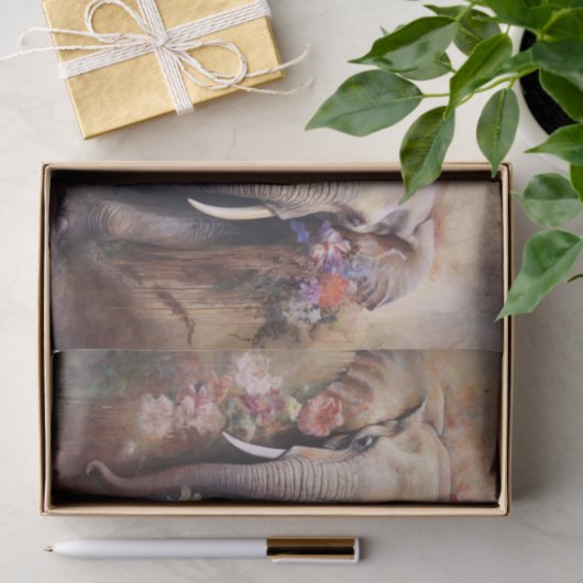 Boho-olifanten Tissuepapier (Geschenk)