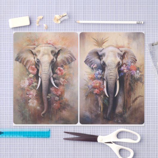 Boho-olifanten Tissuepapier (Craft)