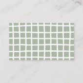 Boho Olive Green Minimal kalligrafie Baby shower Informatiekaartje (Achterkant)