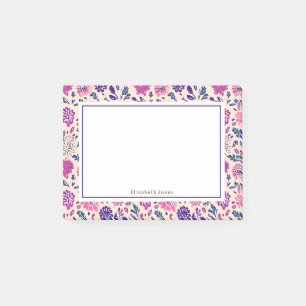 Boho Ombre Pink en Paarse Floral Pattern Post-it® Notes