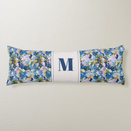 Boho Omkeerbare Abstracte Bloemkunst Monogrammed Lichaamskussen