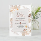 Boho onder het Zee Baby shower Kaart (Staand voorkant)
