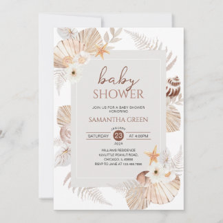 Boho onder het Zee Baby shower Kaart
