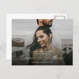 Boho Onder het Zee Curly Save the Date Briefkaart