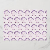 Boho Onder het Zee Foto Curly Save the Date Folie Uitnodiging (Achterkant)