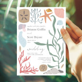 Boho onder Zee nautische bruiloft Kaart