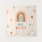 Boho One eerste verjaardag Regenboog  Wandkleed (Voorkant)