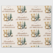 Boho One Happy Camper 1e verjaardagsfeestje Cadeaupapier (Vlak)