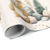 Boho One Happy Camper 1e verjaardagsfeestje Cadeaupapier (Rol Hoek)