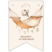 Boho One Happy Camper 1e verjaardagsfeestje Vlaggetjes (Eerste vlag)