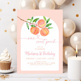 Boho One Sweet Peach Verjaardag Kaart