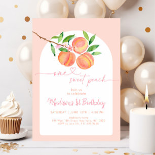 Boho One Sweet Peach Verjaardag Kaart