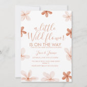 Boho One Wilde Bloemen Baby Shower Uitnodiging (Voorkant)