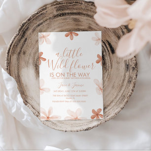 Boho One Wilde Bloemen Baby Shower Uitnodiging