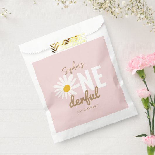 Boho ONEderful Daisy Birthday Party Bedankzakje (Gezegeld)