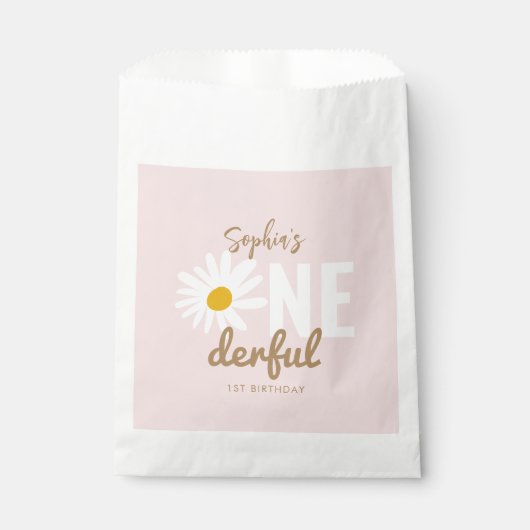 Boho ONEderful Daisy Birthday Party Bedankzakje (Voorkant)