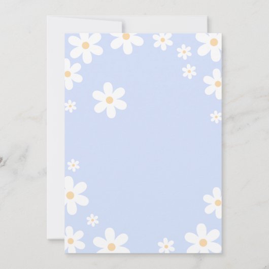 Boho Onederful Floral Groovy Daisy 1e verjaardag Kaart (Achterkant)