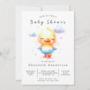 Boho Online Duck Baby shower Kaart