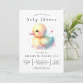 Boho Online Duck Baby shower Kaart (Staand voorkant)