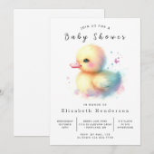 Boho Online Duck Baby shower Kaart (Voorkant / Achterkant)