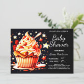 Boho Online Kleine Muffin Boy Baby shower Kaart (Staand voorkant)