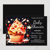 Boho Online Kleine Muffin Boy Baby shower Kaart (Voorkant / Achterkant)