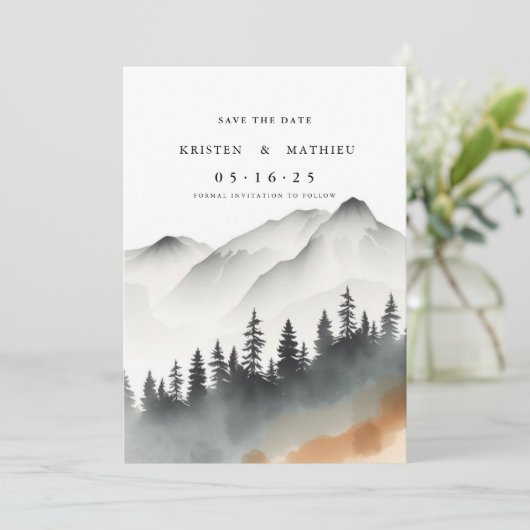 Boho Online Mountain Save The Date (Staand voorkant)
