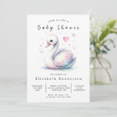 Boho Online Zwanen Baby Shower Kaart (Staand voorkant)