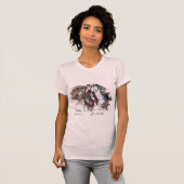 Boho ontwerp met meisje en paard t-shirt (Voorkant volledig)
