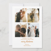 Boho onze eerste kerst Pas getrouwd foto vakantie Kaart (Achterkant)